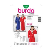 Patron Burda 9620 - Peignoir Adolescent De 140 À 176 Cm Taille N°fr 10-16
