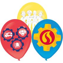 6 Ballons Sam Le Pompier - Amscan