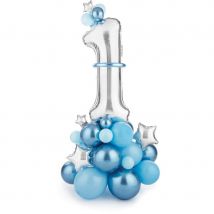 Kit Arche De Ballons 1 An - Bleu - PartyDeco