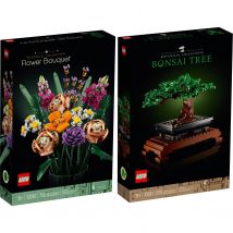 Creator Expert Lot De 2 Articles - Bouquet De Fleura Et Arbre Bonsai - Lego