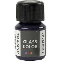 Peinture Sur Verre A-color Glass - Bleu Marine À Effet Translucide - 35 Ml - CC Hobby