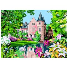 Canevas Antique Le Castel Fleuri 45x60cm - SEG