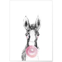 Affiche Bulle De Cheval Rose | A3 : 29,7x42cm - L'afficherie