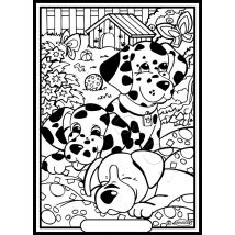 Tableau Velours A Colorier Dalmatiens Sericolor