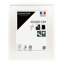 Cadre Photo 40x50 Cm Milan Blanc Avec Passe-partout 30x40 Cm - Ceanothe