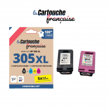 Cartouche Compatible Hp Pack 305xl Noir Et Couleurs - La Cartouche Française - HPI