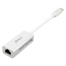 Adaptateur Ethernet Vers Usb-c Connexion Rapide Design Compact Linq Blanc