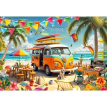Puzzle 1000 Pièces - Camping-car À La Plage - Bluebird Puzzle