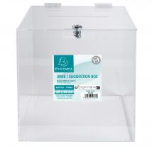 Urne Transparente Fermable À Clé 25x25 Cm - Cristal - Exacompta