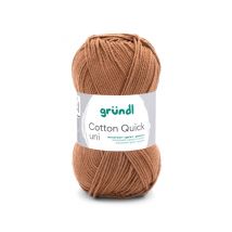 Fil À Tricoter Cotton Quick Uni - Gründl - Ppsc - Certifié Oeko-tex 123 Marron
