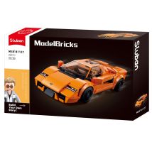 Model Bricks - Voiture De Sport Orange - Sluban