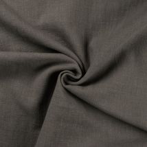 Tissu 100% Lin Uni Gris Anthracite - Au Mètre - Craftine