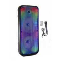 Enceinte Karaoké Lumineuse - Ka25-fire - Bluetooth V5.0 - 64 Cm - 850 W - Noir - Inovalley