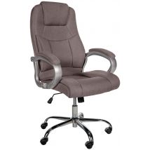 Chaise De Bureau Big Apollo En Tissu Taupe - Ovegna