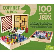 Jeujura Coffret Bois 100 Jeux De Société Traditionnels - Cartamundi