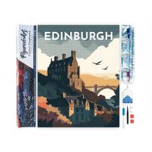 Diamond Painting Broderie Diamant Figured’art 40x50cm Toile Entière Roulée Avec Diamants Carrés - Affiche Poster Édimbourg - Figured'Art