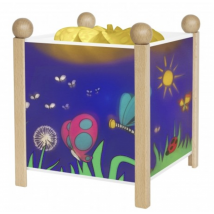 Veilleuse Lanterne Magique Papillons - Bois Naturel- - Trousselier