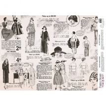Feuille Papier Calque, Papier Velin Scrapbooking Fabrika Decoru 30 X 42 Cm Couture Retro 0264 - FABRIKA DECORU