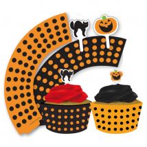 Kit 12 Wrappers Et Déco Cupcakes Halloween - Creative Party