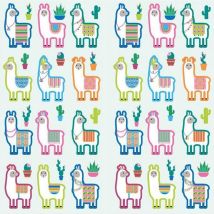 48 Autocollants Puffies - Lamas & Cactus - Artemio