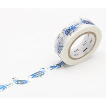 Masking Tape - Oiseaux Bleus- Lisa - 10 M X 15mm - MT Masking Tape