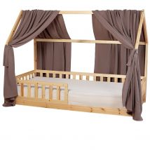 Set Double Ciel De Lit Cabane En Gaze De Coton Duo - Sevira Kids