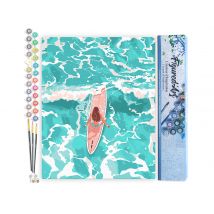 Peinture Par Numéro Figured'art - Fille Parmi Les Vagues - Kit De Loisir Créatif Diy Numéro D'Art Complet - 40x50cm Sans Châssis En Bois