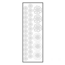 Transfert Thermocollant Velours Fleur Blanc 10x30cm - Ki Sign