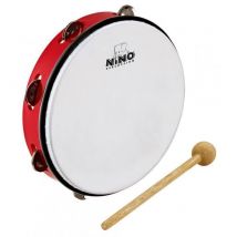Tambourin Nino Abs 25cm +cymb, Rouge - Nino Percussion