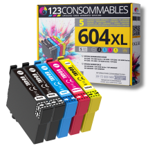604xl - Pack 5 Cartouches Epson 604xl Compatibles Xp-2200 Xp-3200 Xp-4200 - 123consommables