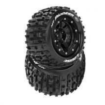 2 Pneus Et Jantes Louise Mt-pioneer Traxxas Maxx Soft Black (mft) 3329sb - LOUISE