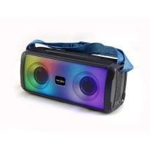 Enceinte Lumineuse Bluetooth - Hp345-b - 10w - Leds - Bluetooth V5.3 - Micro - Tws - Fm - Usb 2.0 - Micro Sd - Aux-in - Inovalley