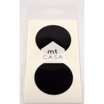 Masking Tape Mt Casa Seal Sticker Rond En Washi Noir - Black - MT Masking Tape