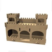 Château Fort En Bois Mdf À Décorer - 47 X 31 Cm - Gomille
