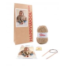 Kit Tricot Poncho Layette Benjamin Dune 6m - Phildar
