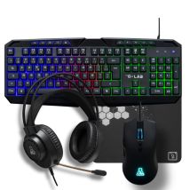 Ensemble Clavier Et Souris Gamer - The G-lab - Combo Natrium - Noir