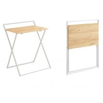 Sobuy Fwt88-wn Bureau Pliant Pour Petits Espaces, Bureau D'Ordinateur Table D'Etude Bureau Portable À Domicile, Salon - Sobuy