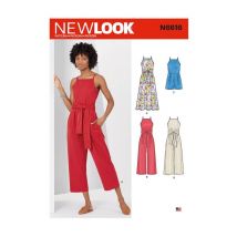 Patron New Look 6616 Robe Et Combinaison À Bretelles Pour Femmes De 36 À 48 Taille N°fr 36-48
