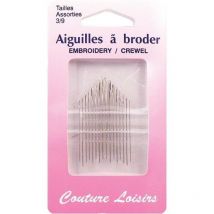 Aiguilles À Broder - Assortiment De Tailles - N°3 À N°9 - Etui De 16 Aiguilles - Couture Loisirs