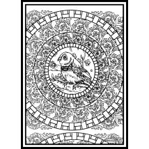 Tableau Velours A Colorier Mandala Oiseau Sericolor