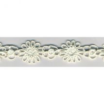 Disquette 10m Dentelle Guipure Coton 24mm Blanc - Stephanoise