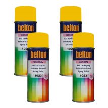 4 Bombes De Peinture Belton Spectral Ral1023 Jaune Signalisation 400ml