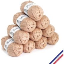 10 Pelotes De Laine - Camée - 100% Acrylique - Bergère De France - Barisienne - Bergere De France