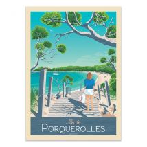 Affiche 50x70 Cm - Ile De Porquerolles - Olahoop Travel Posters - Wall Editions