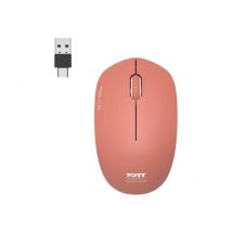 Port Connect Souris Sans Fil Pc Wireless 2.4 Ghz Collection 2 Pour Ordinateur - Capteur Optique 1600 Dpi - 3 Boutons - Compact. Ambidextre & 