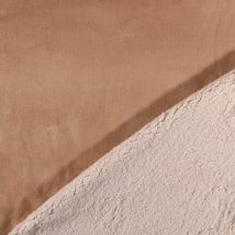 Tissu Suédine Épaisse Envers Mouton Camel - Au Mètre - Craftine