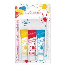 Lot Color'gels X3 Rouge/ Bleu/ Jaune - Scrapcooking