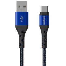 Energizer Câble De Charge Et De Données Usb-a Vers Usb-c En Nylon Tressé 2m Anti-nœud Bleu - Energizer