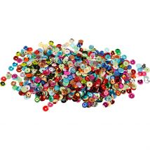 Paillettes, Rondes, Dim. 6 Mm, 100 Gr/ 1 Pq. - CC Hobby