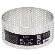 Cercle À Tarte Perforé Inox H 3,5 Cm Ø 8 Cm - Patisdecor